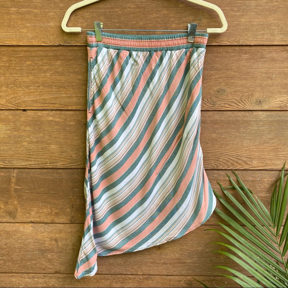 Kavu Striped Asymmetrical Skirt